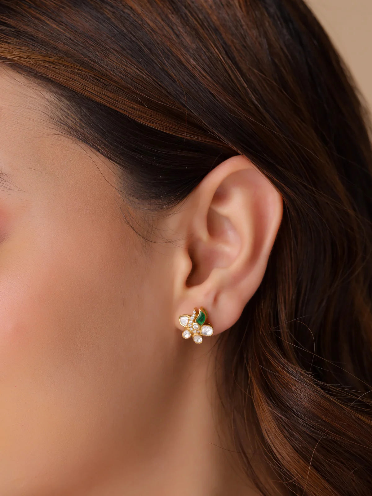 Floral Green Talfe 925 Sterling Silver Earrings For Women