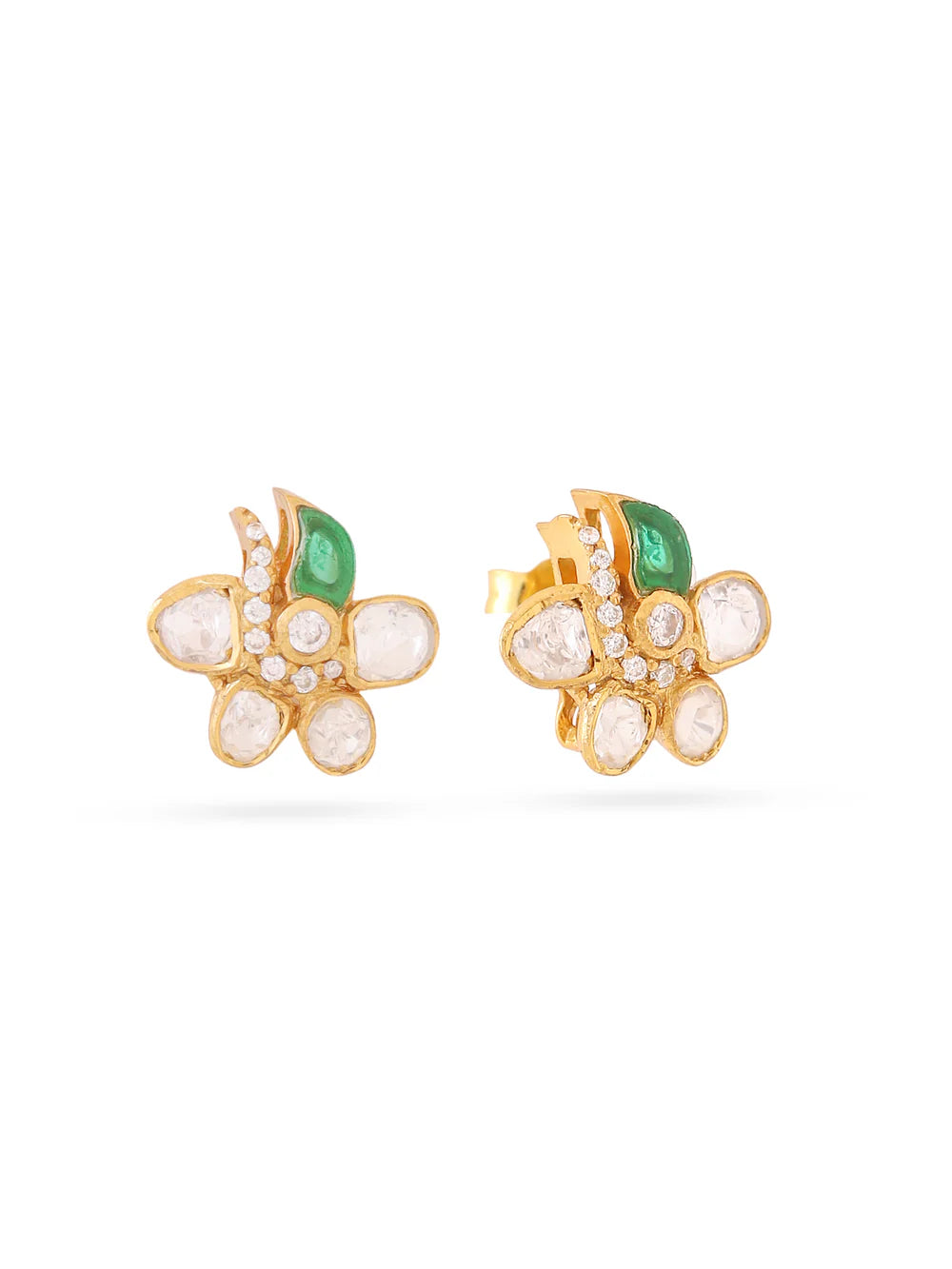 Floral Green Talfe 925 Sterling Silver Earrings For Women