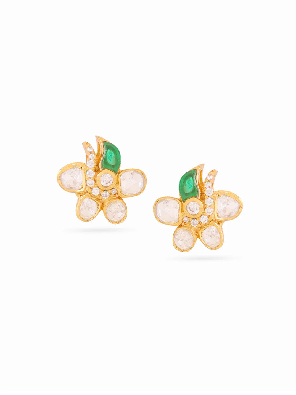 Floral Green Talfe 925 Sterling Silver Earrings For Women