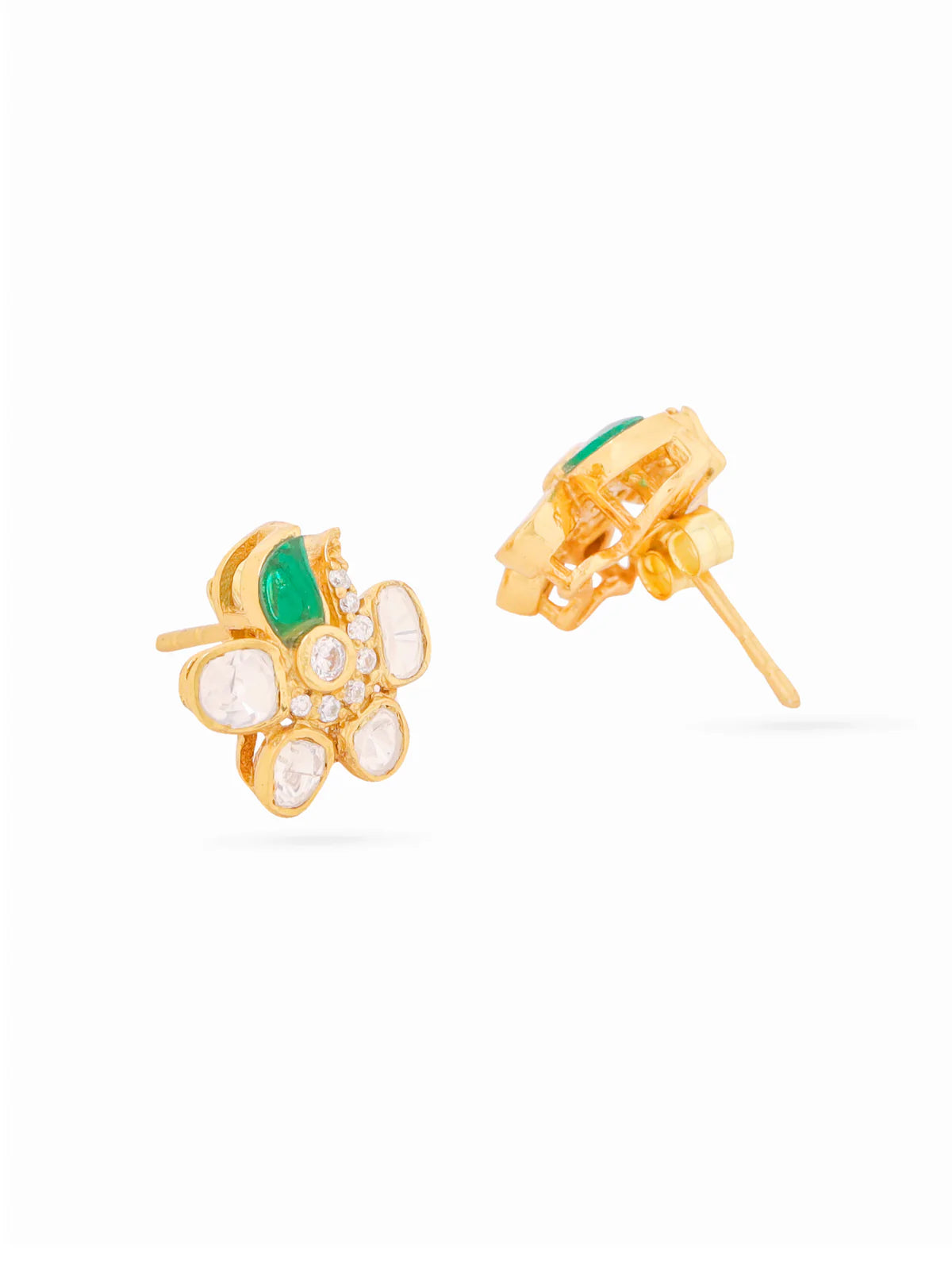 Floral Green Talfe 925 Sterling Silver Earrings For Women