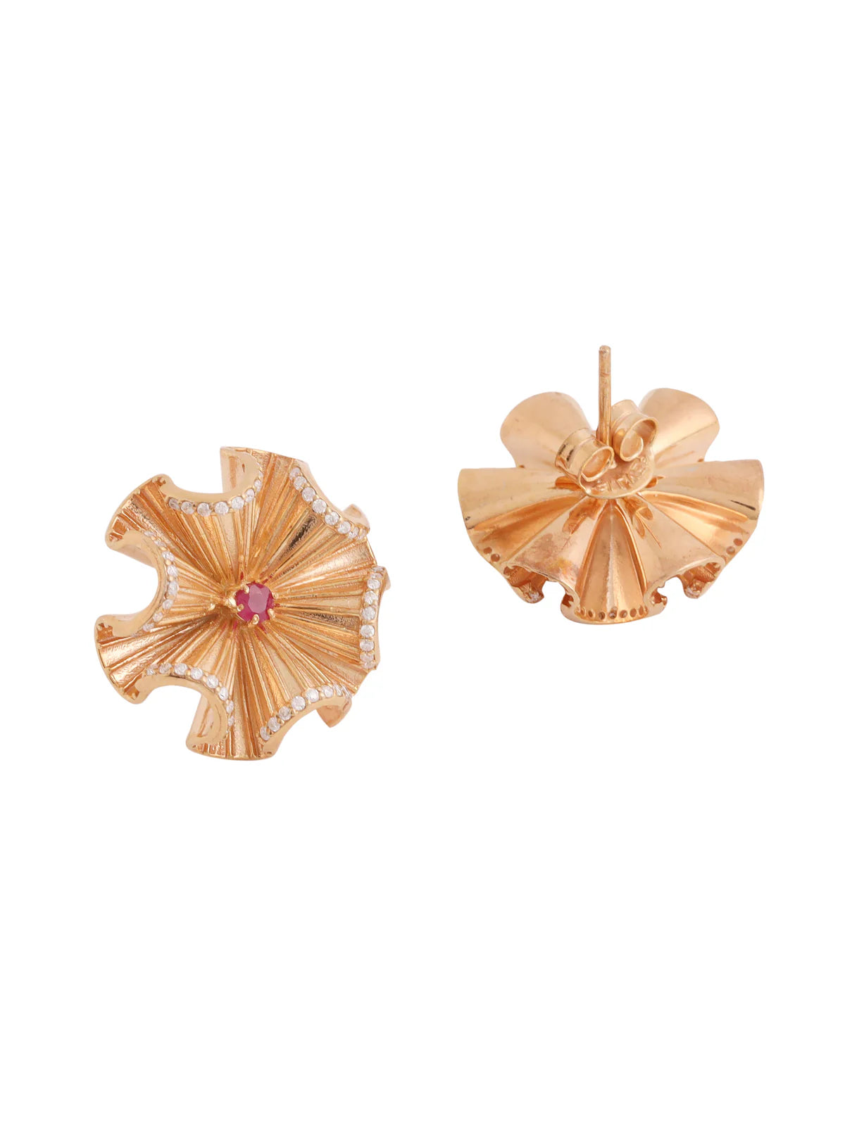 Bella Frilluxe Stoned 925 Sterling Silver Stud Earrings For Women