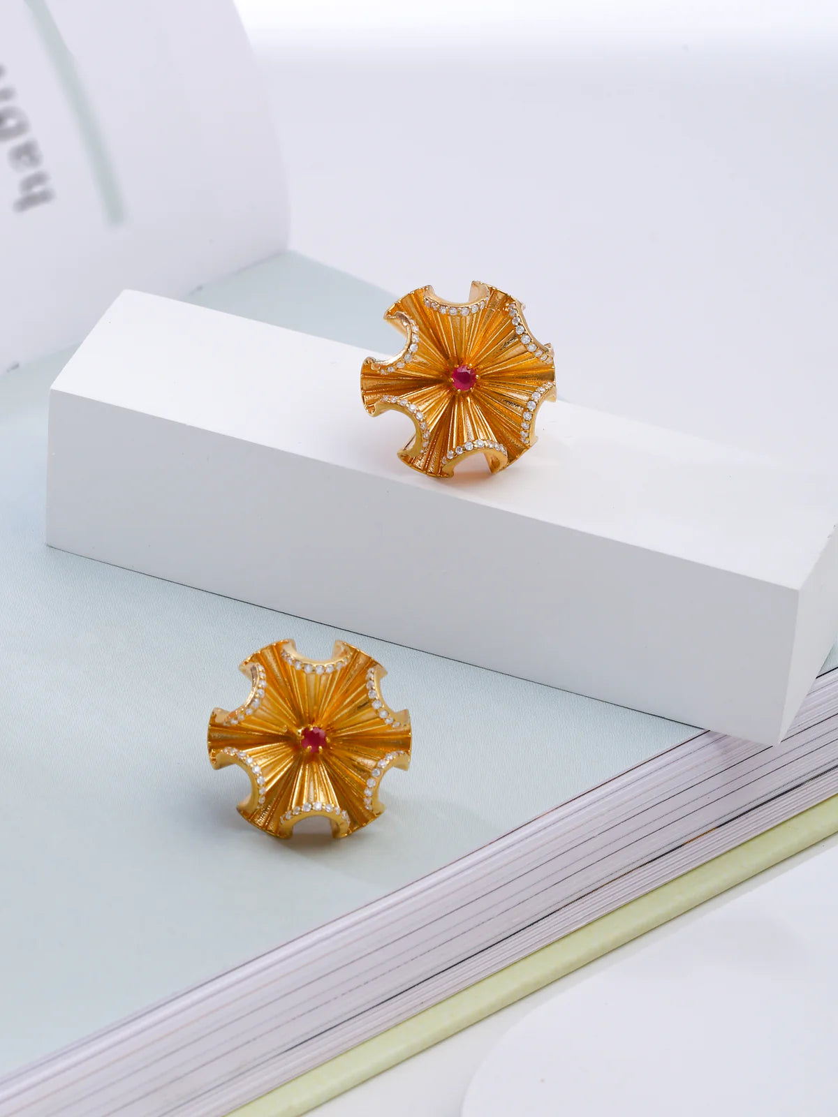 Bella Frilluxe Stoned 925 Sterling Silver Stud Earrings For Women