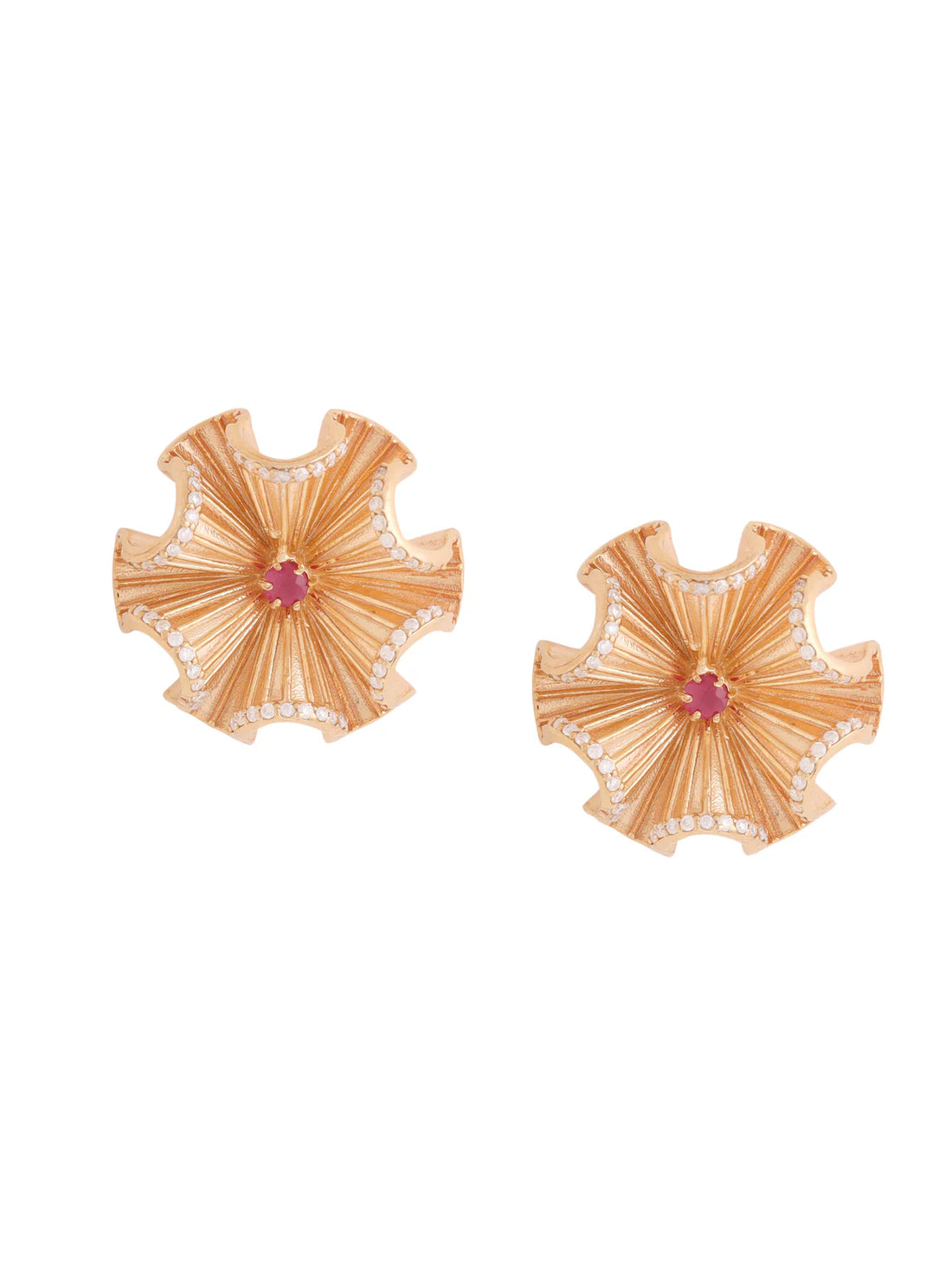 Bella Frilluxe Stoned 925 Sterling Silver Stud Earrings For Women
