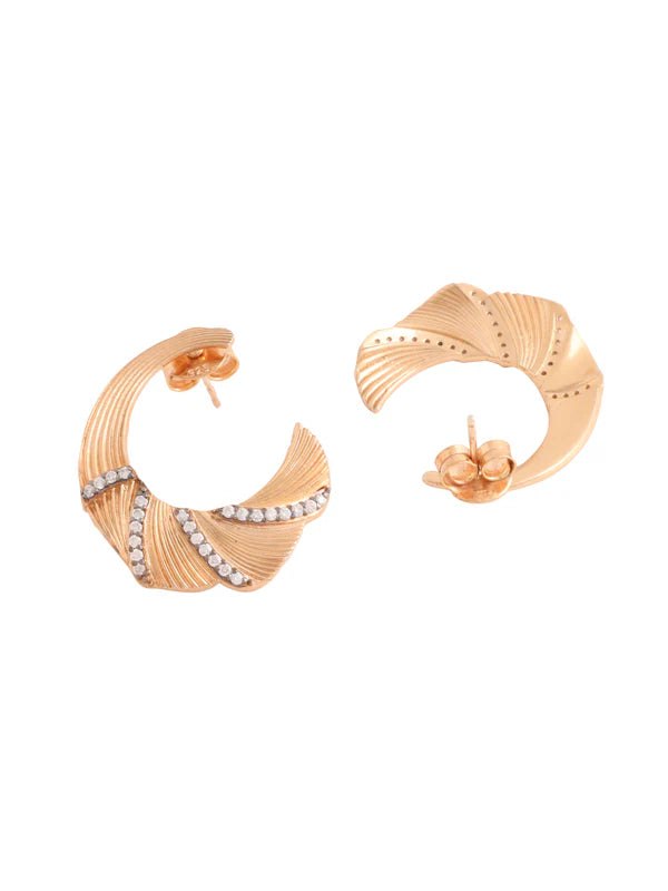 Faceted Moissanite 925 Sterling Silver Hoop Earrings For Women