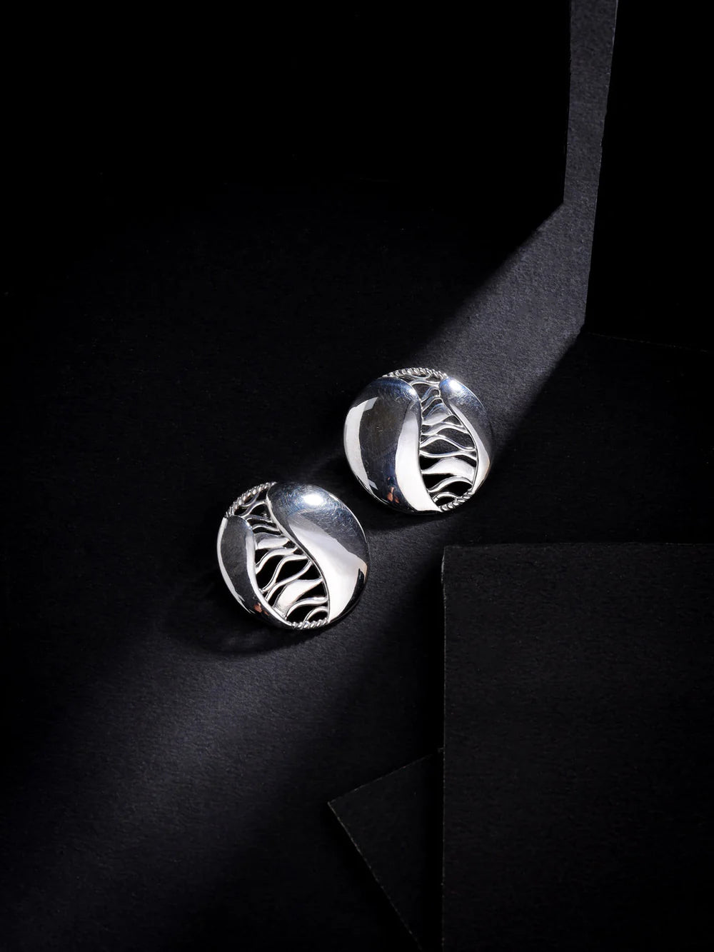 Lumina 24K Gold Plated Jali Design 925 Sterling Silver Earrings For Women