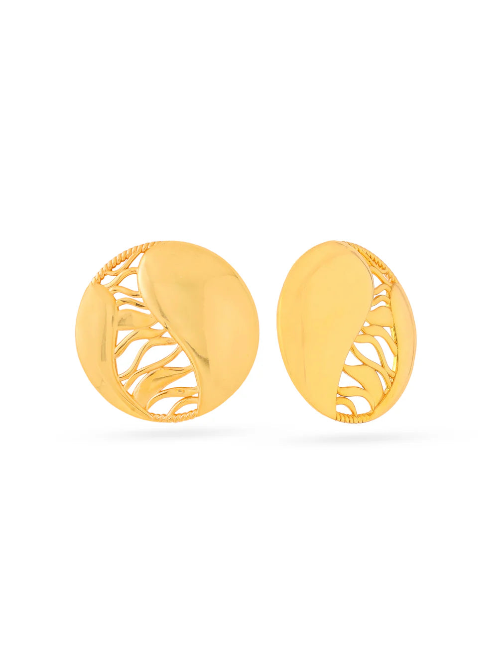 Lumina 24K Gold Plated Jali Design 925 Sterling Silver Earrings For Women