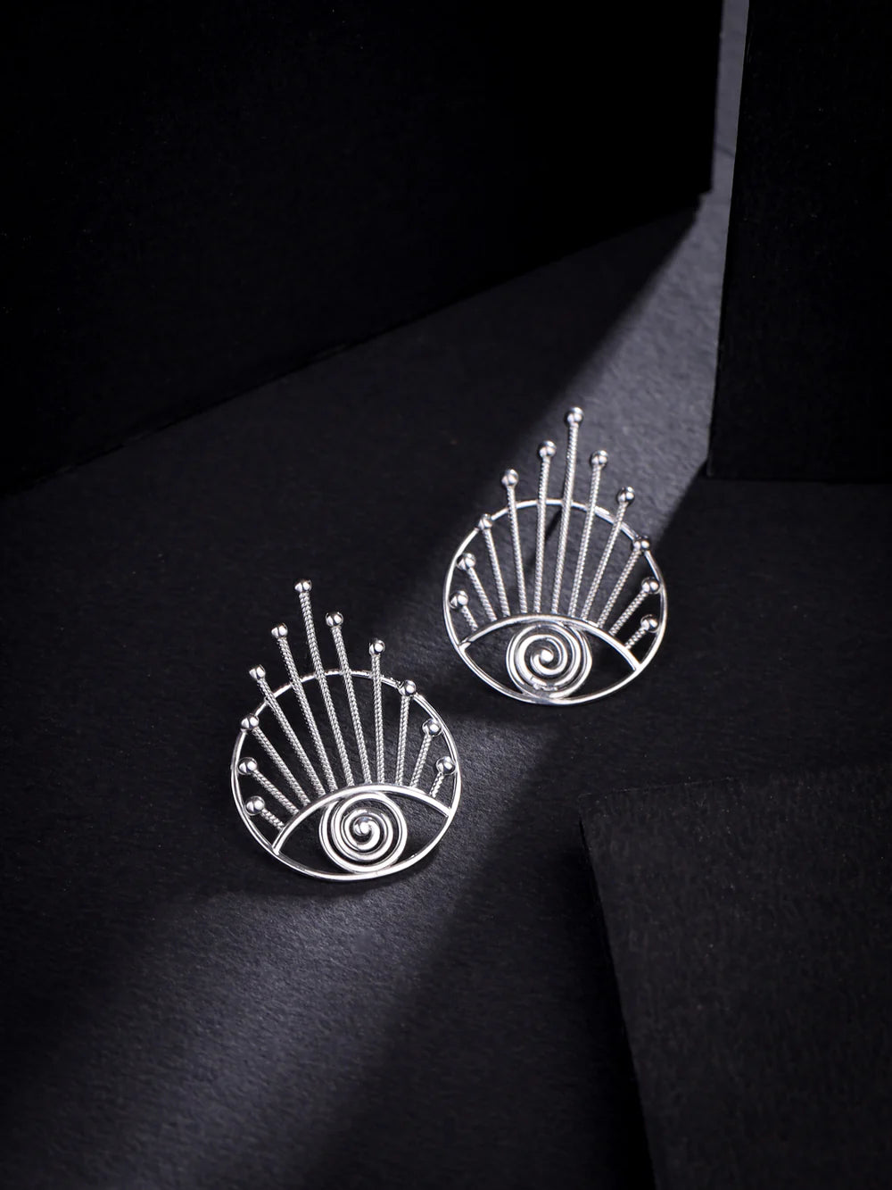 Lumina Rhodium Evil Eye 925 Sterling Silver Earrings For Women