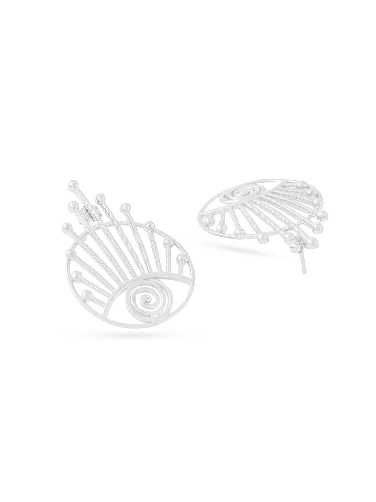 Lumina Rhodium Evil Eye 925 Sterling Silver Earrings For Women