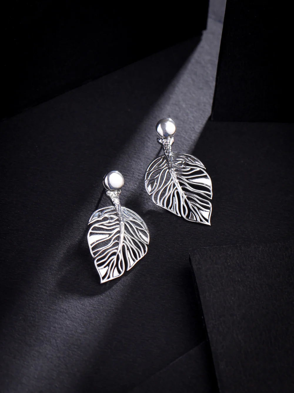 Lumina Rhodium Jali Design 925 Sterling Silver Earrings For Women