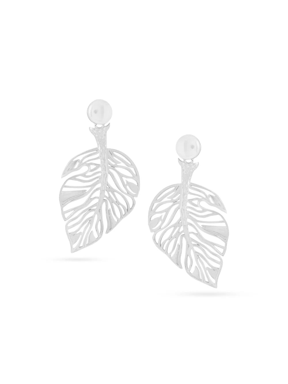 Lumina Rhodium Jali Design 925 Sterling Silver Earrings For Women
