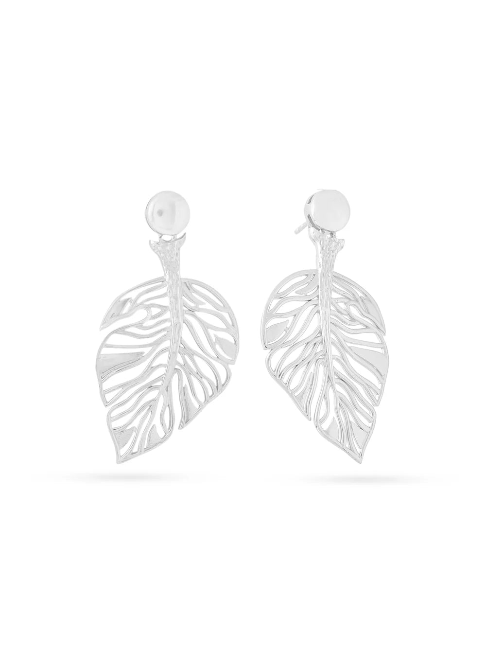 Lumina Rhodium Jali Design 925 Sterling Silver Earrings For Women