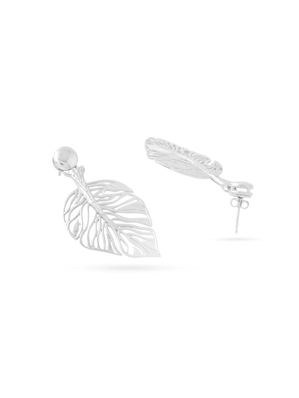Lumina Rhodium Jali Design 925 Sterling Silver Earrings For Women