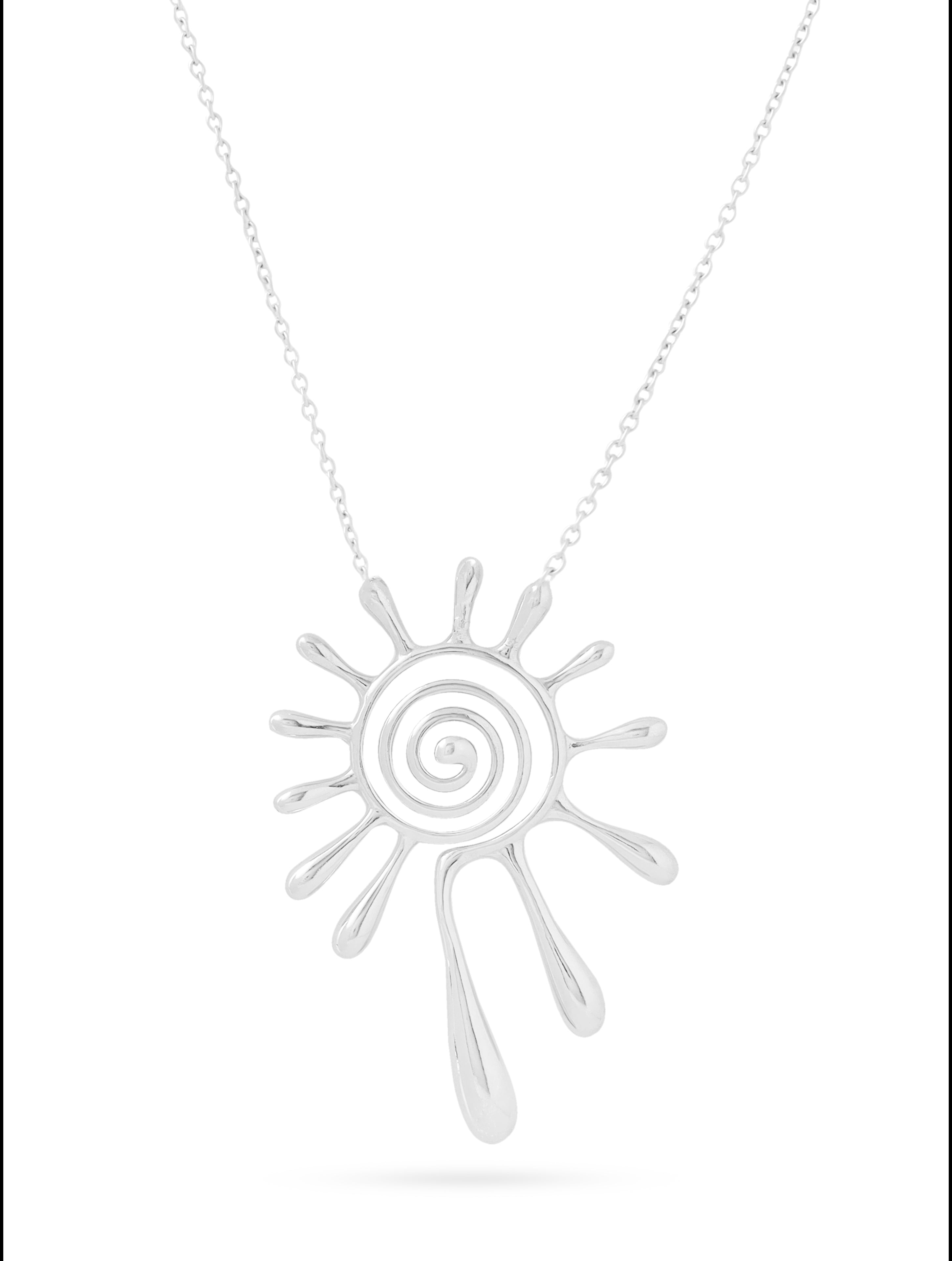 Lumina 925 Silver Modern Flower 925 Sterling Silver Pendant For Women