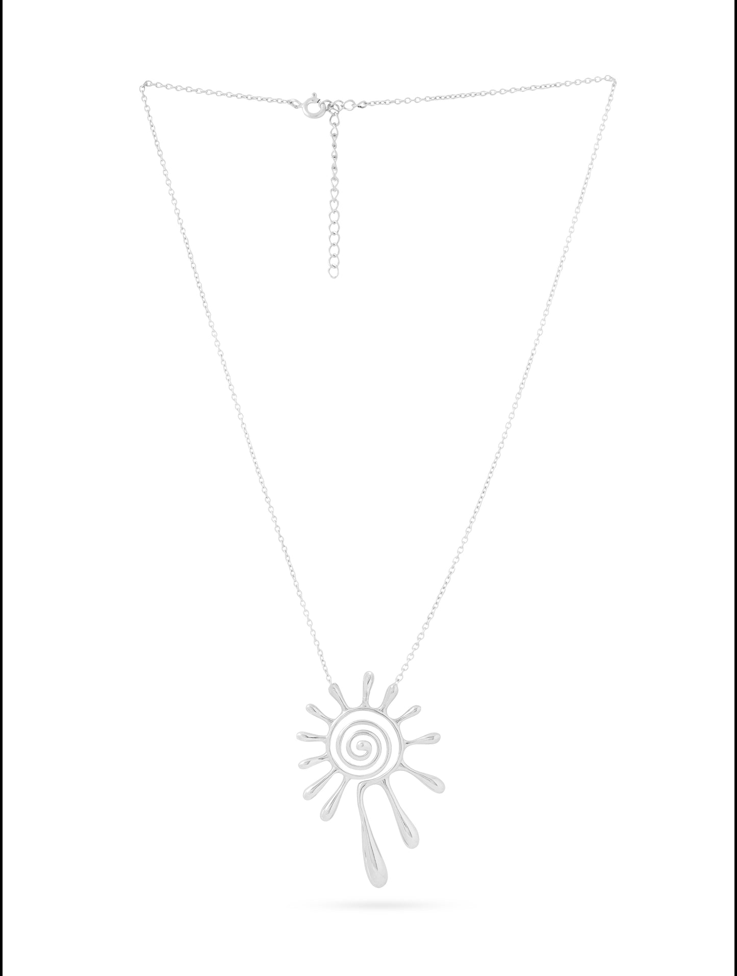 Lumina 925 Silver Modern Flower 925 Sterling Silver Pendant For Women