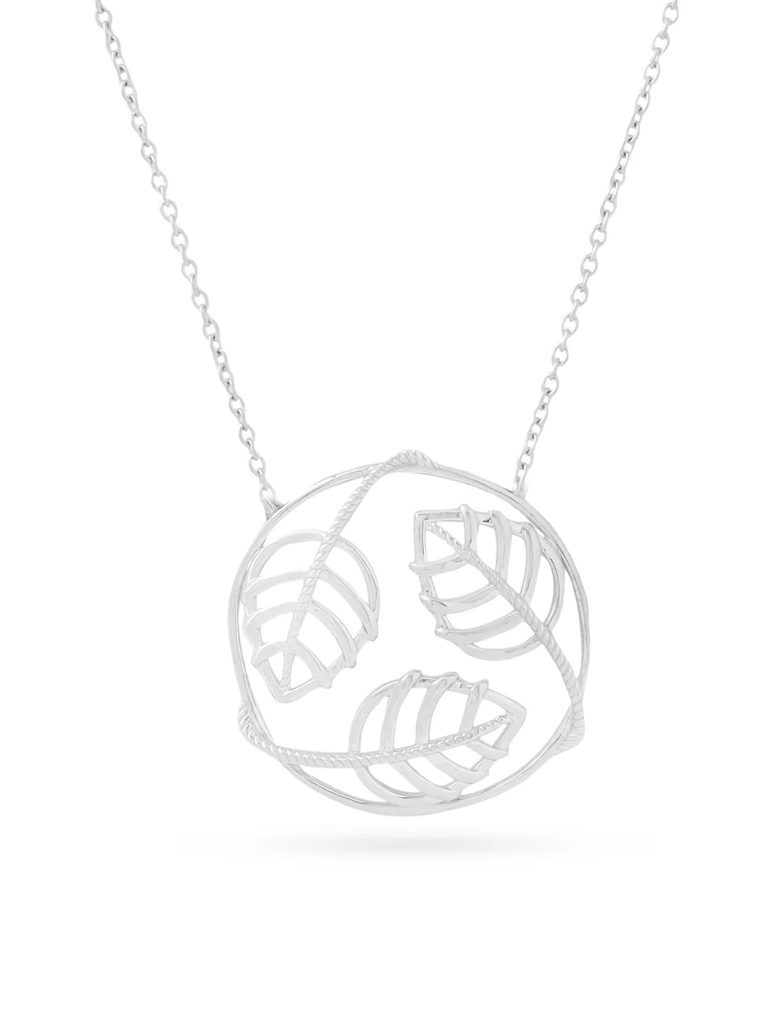 Lumina Rhodium Plated Jali 925 Sterling Silver Pendant For Women
