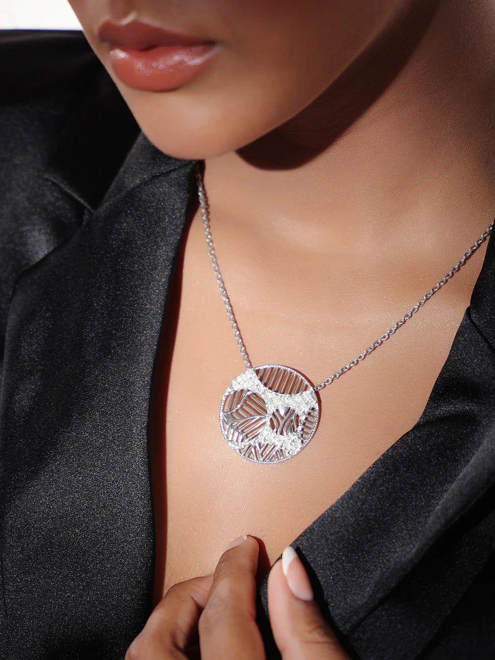 Lumina 925 Silver Geometrical Style 925 Sterling Silver Pendant For Women