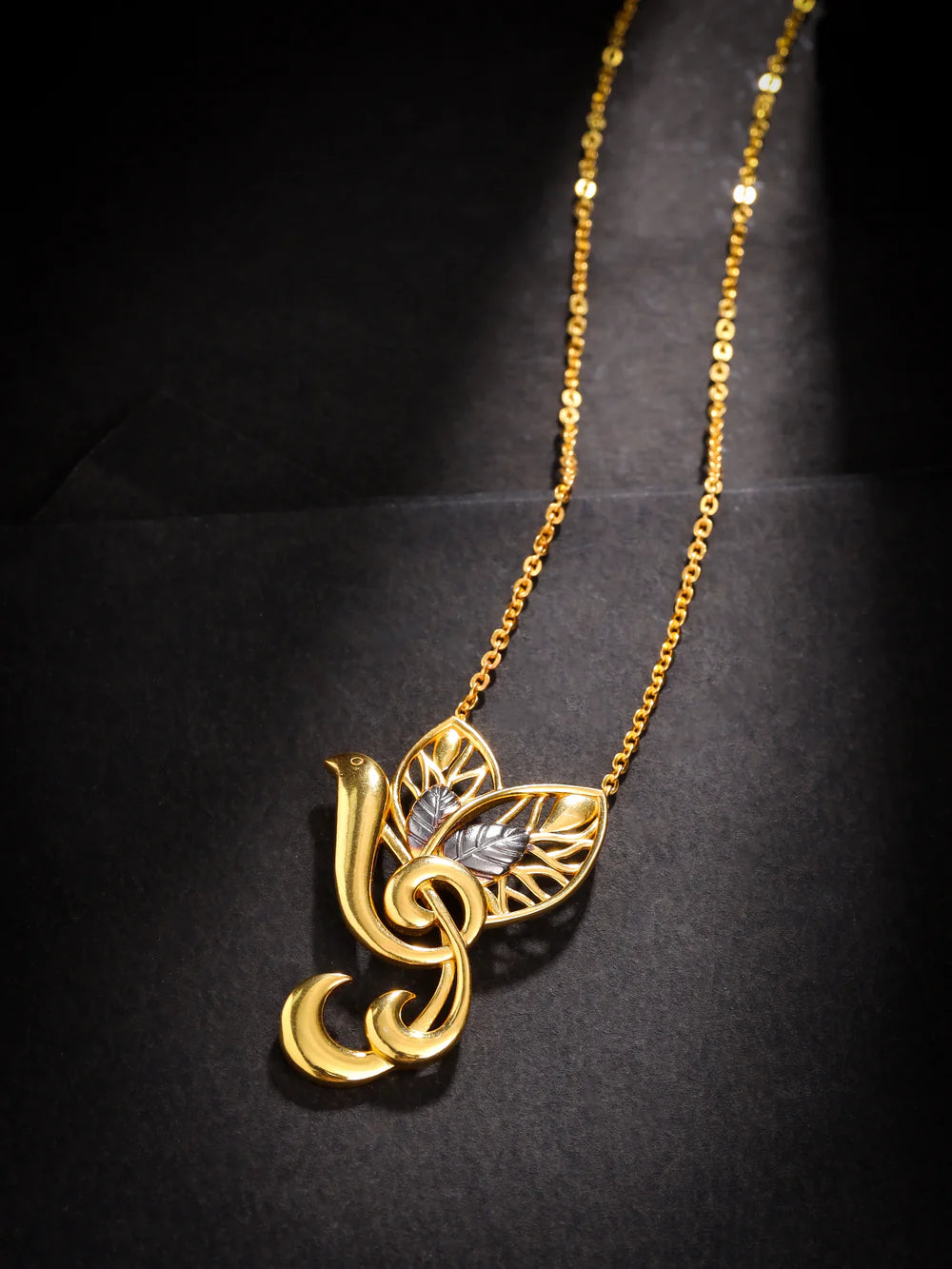 Lumina 24K Gold Plated Musical Signs 925 Sterling Silver Pendant For Women