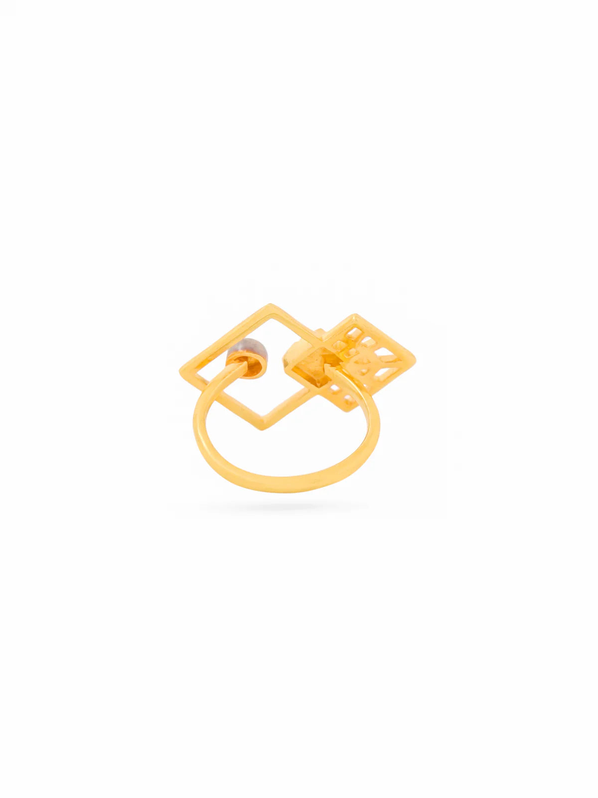 24K Gold Plated Geometric Lumina Collection Ring