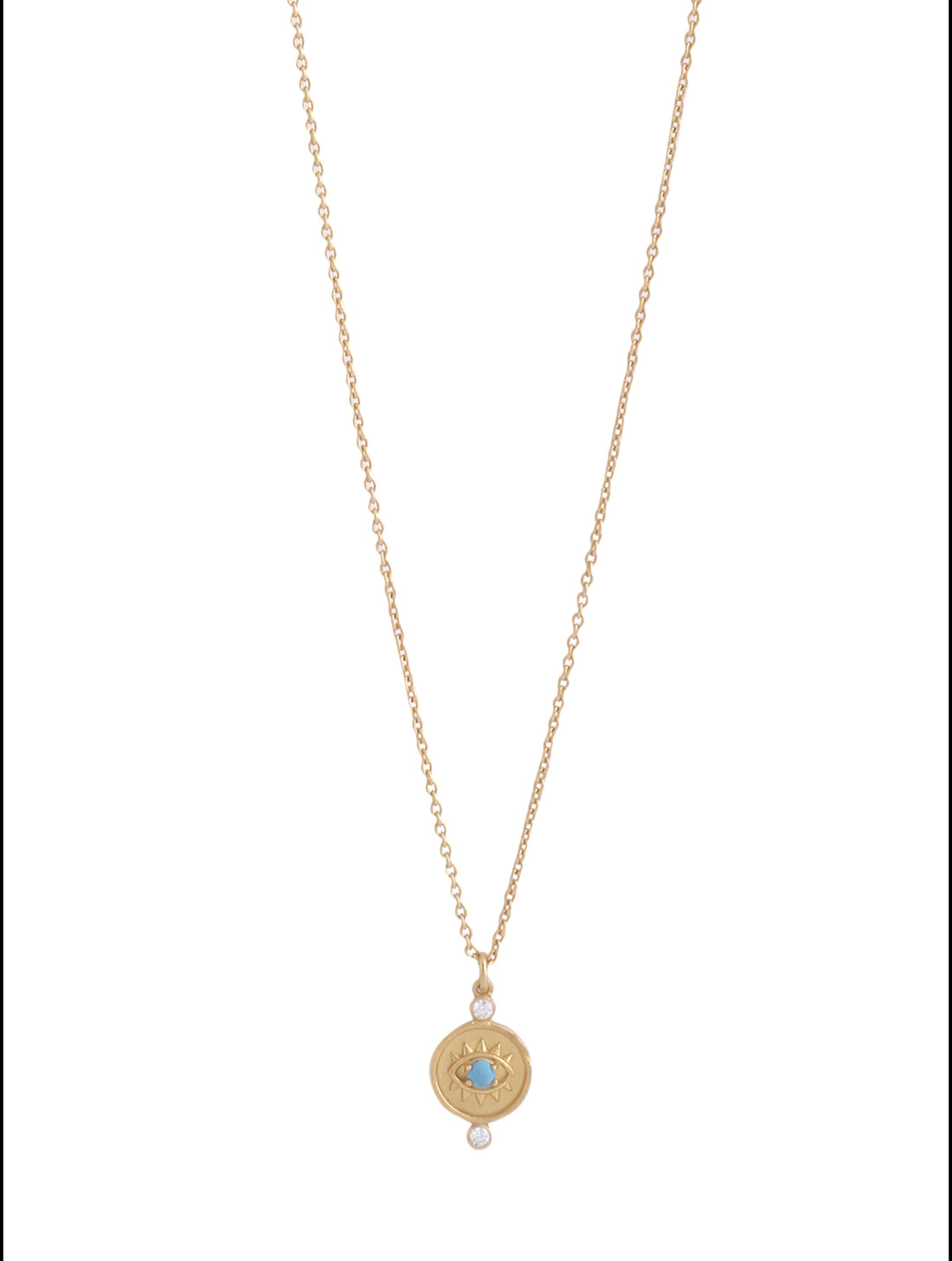 24K Plating Gold Evil Eye Good Luck Charm 925 Sterling Silver Pendant For Women