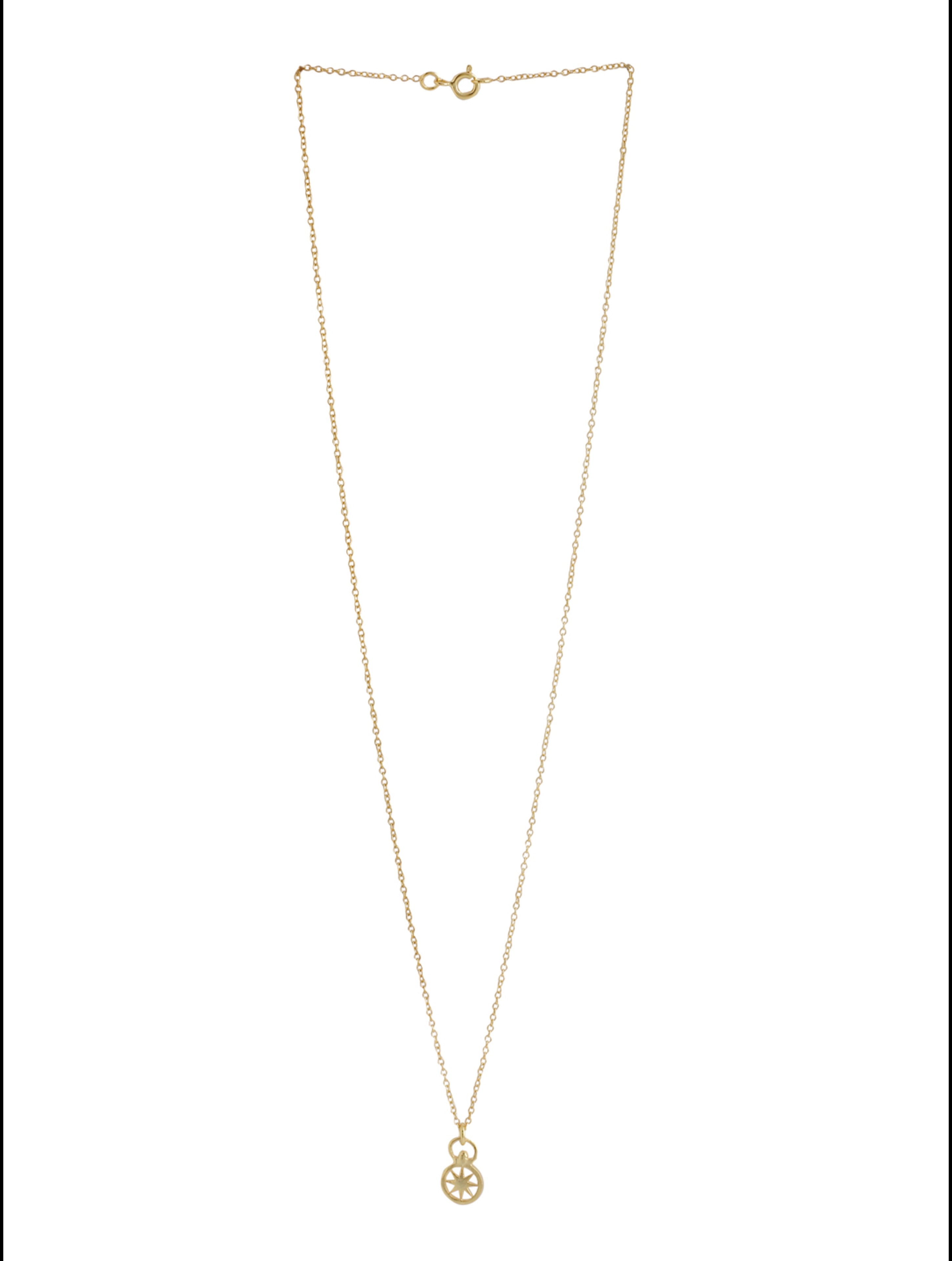 24K Gold Plating Northern Star Good Luck Charm 925 Sterling Silver Pendant For Women