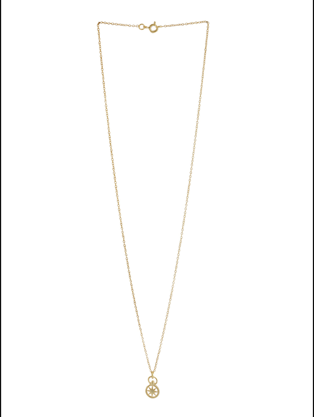 24K Gold Plating Northern Star Good Luck Charm 925 Sterling Silver Pendant For Women