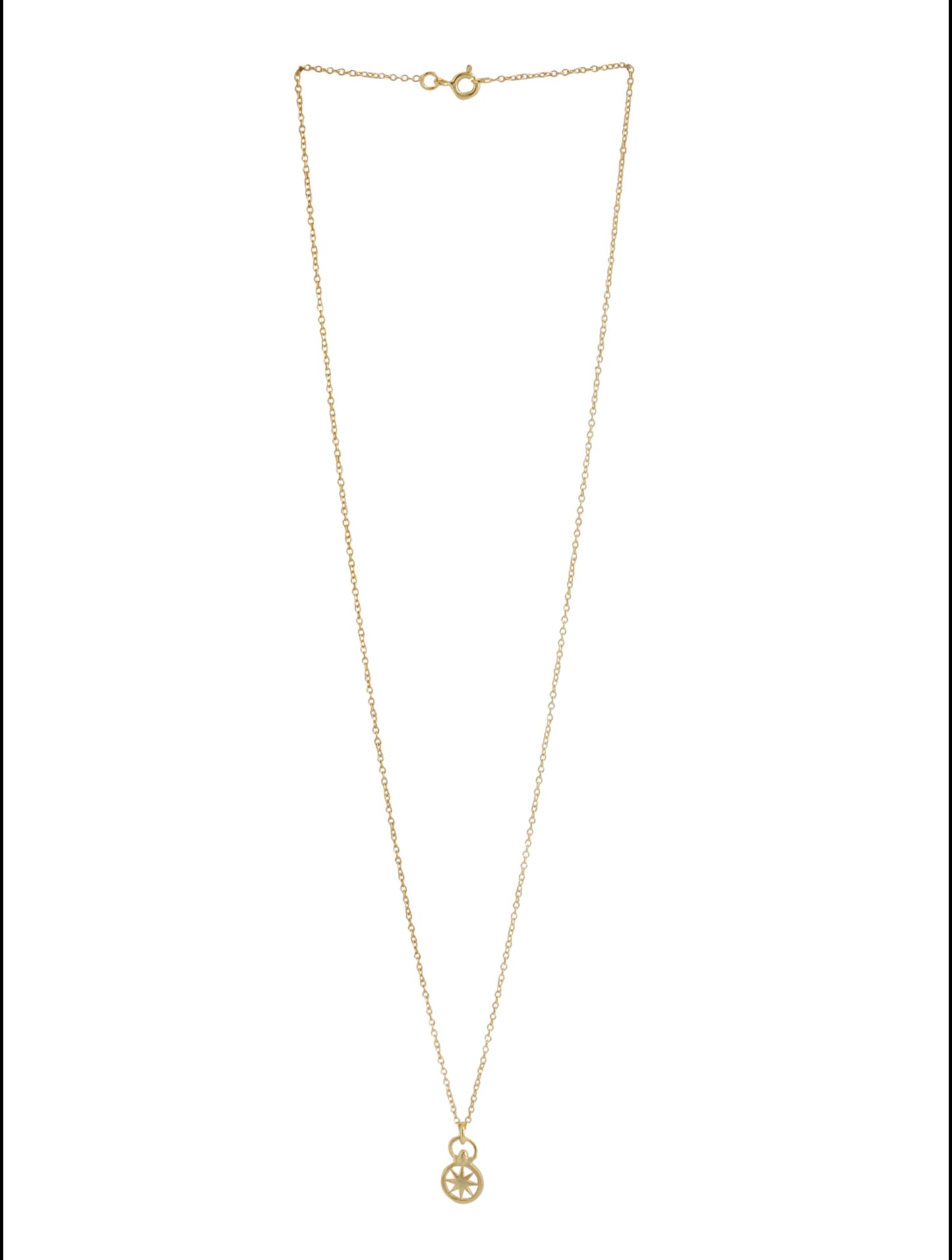 24K Gold Plating Northern Star Good Luck Charm 925 Sterling Silver Pendant For Women