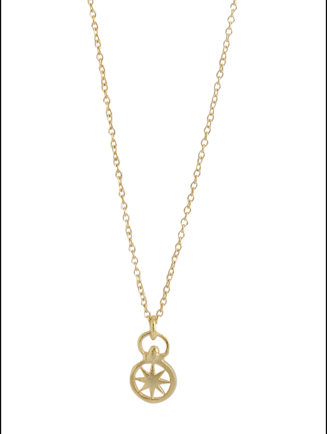 24K Gold Plating Northern Star Good Luck Charm 925 Sterling Silver Pendant For Women