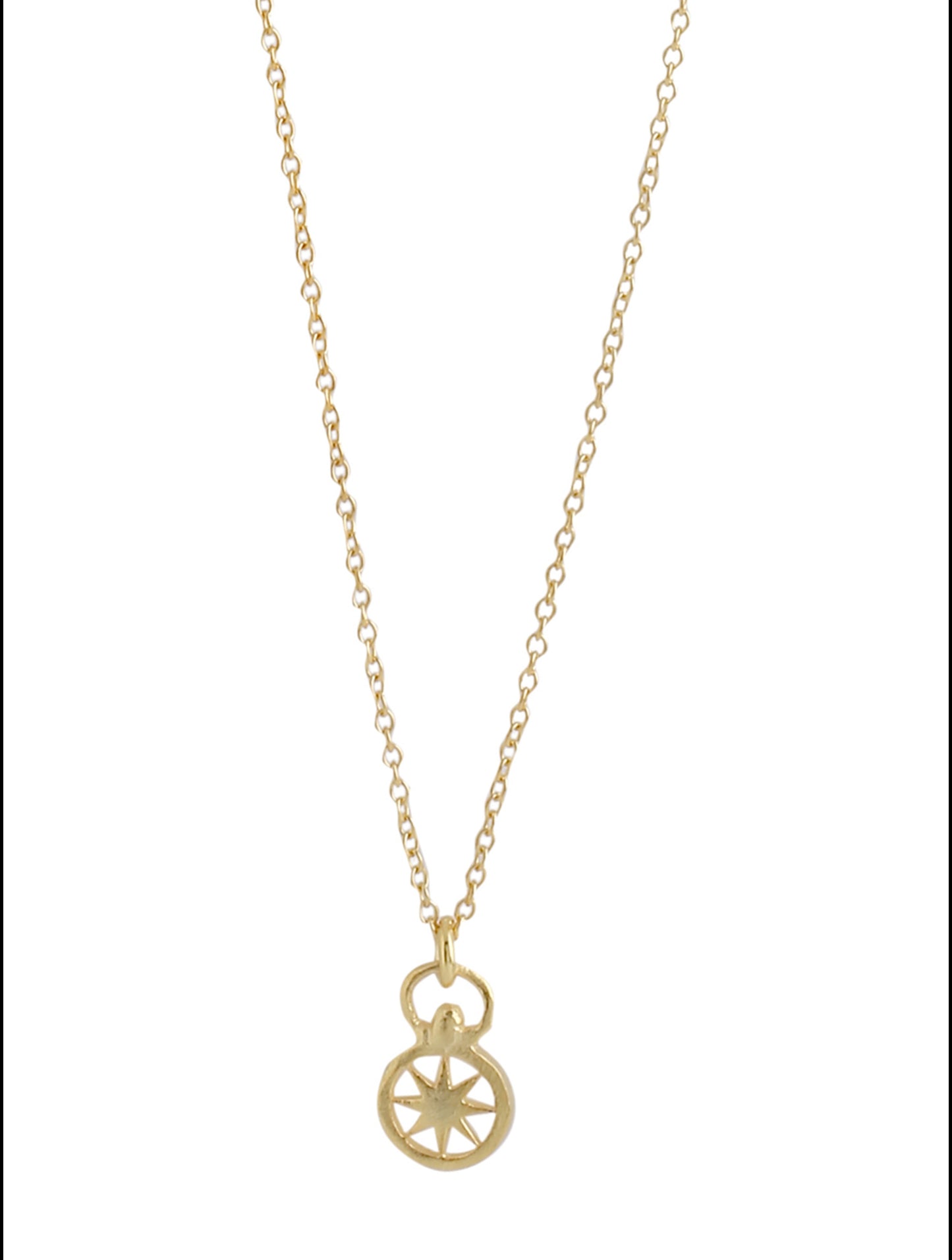 24K Gold Plating Northern Star Good Luck Charm 925 Sterling Silver Pendant For Women