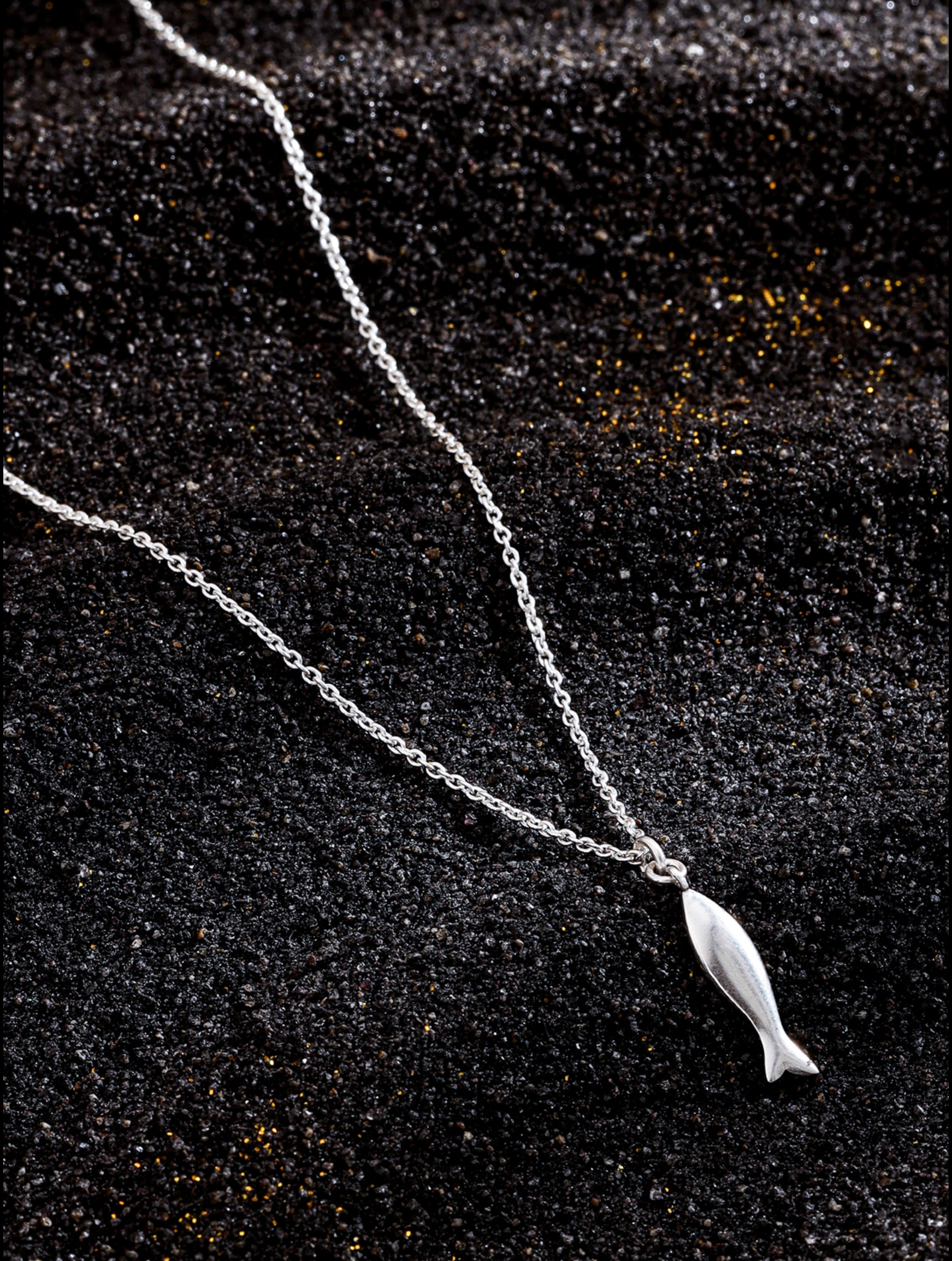 Fish Good Luck Charm 925 Sterling Silver Pendant For Women