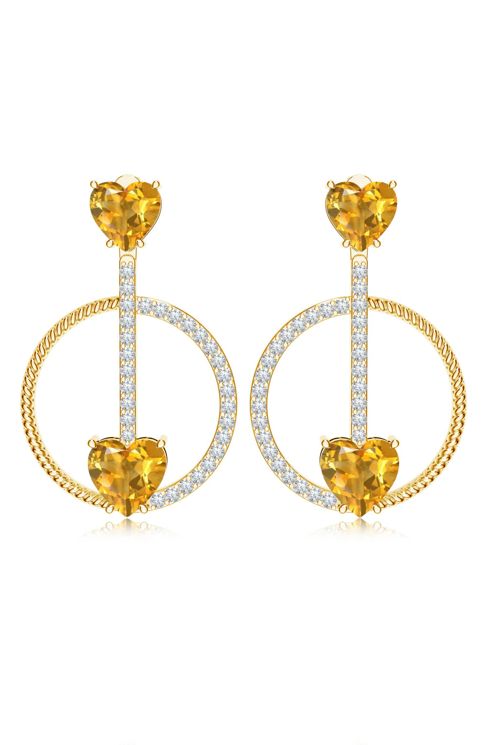 Moissanite Crescent Glow Mangalayam 925 Sterling Silver Earrings For Women