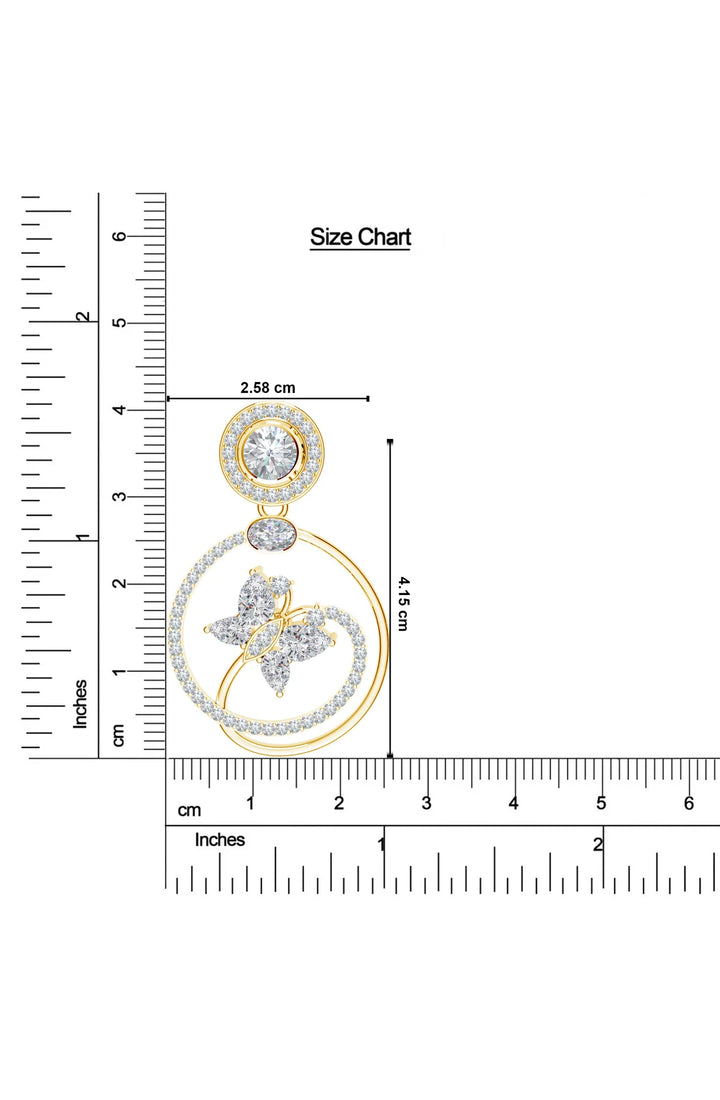 Moissanite Starry Night Mangalayam Elegant Radiance 925 Sterling Silver Earrings For Women