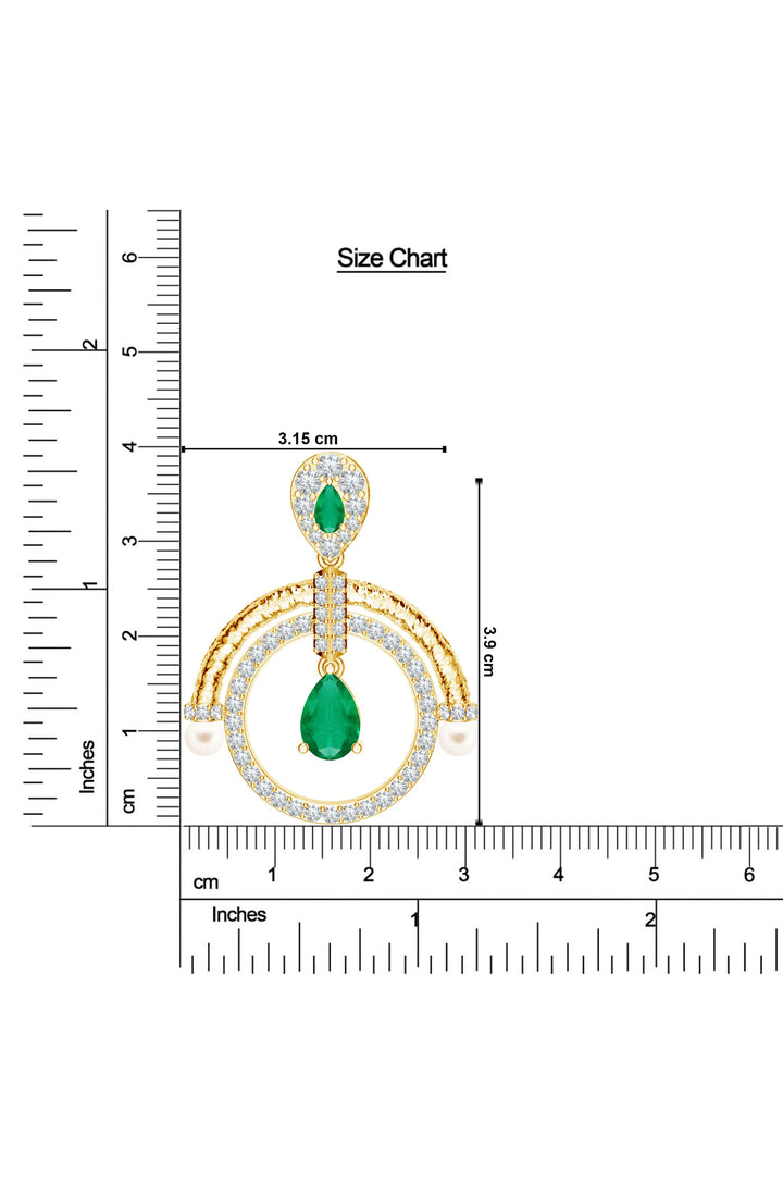 Moissanite Lunar Drops Mangalayam 925 Sterling Silver Earrings For Women