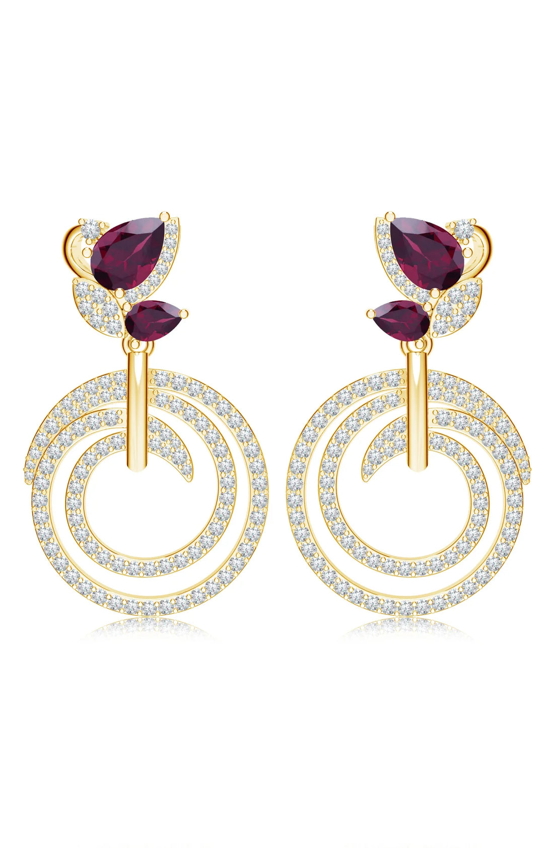 Moissanite Sacred Bonds Mangalayam Symbol of Commitment 925 Sterling Silver Earrings For Women
