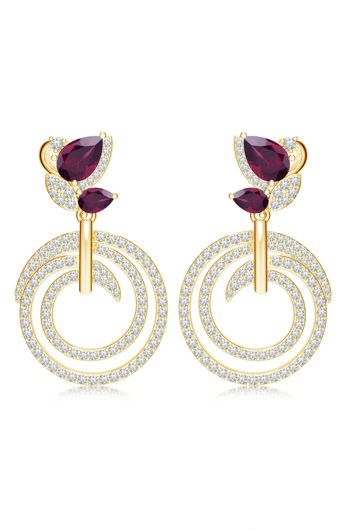 Moissanite Sacred Bonds Mangalayam Symbol of Commitment 925 Sterling Silver Earrings For Women