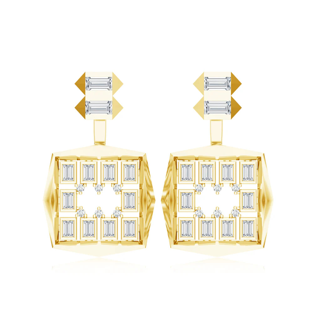 Moissanite Harmony of Love Mangalayam 925 Sterling Silver Earrings For Women