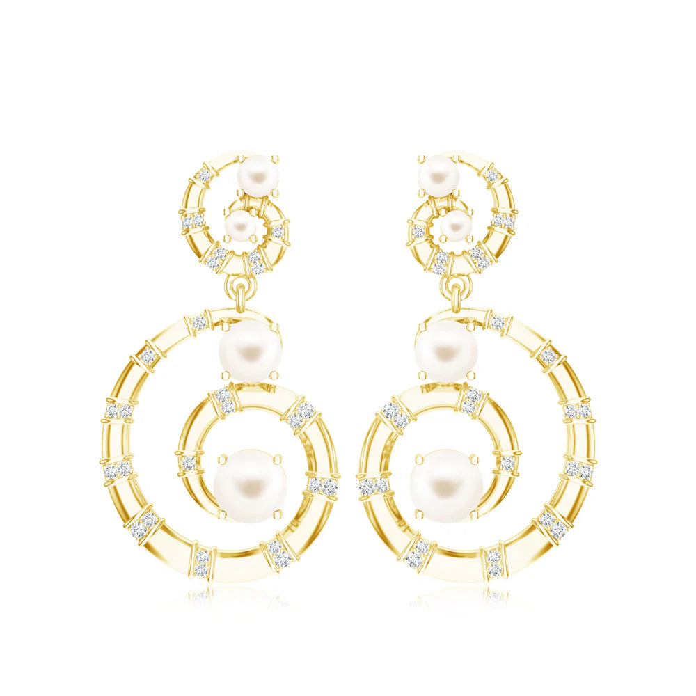 Moissanite Divine Mangalayam 925 Sterling Silver Earrings For Women