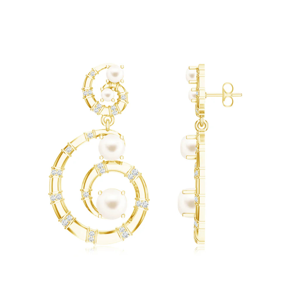 Moissanite Divine Mangalayam 925 Sterling Silver Earrings For Women