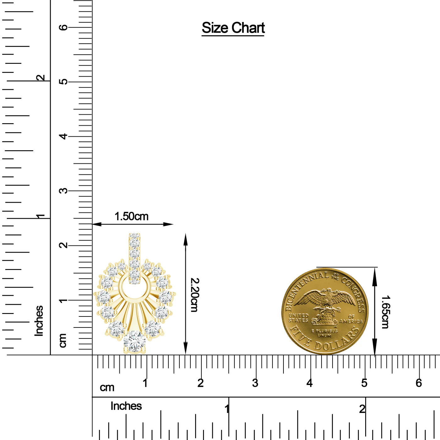 Moissanite Oval Loop Gold 925 Sterling Silver Pendant For Women