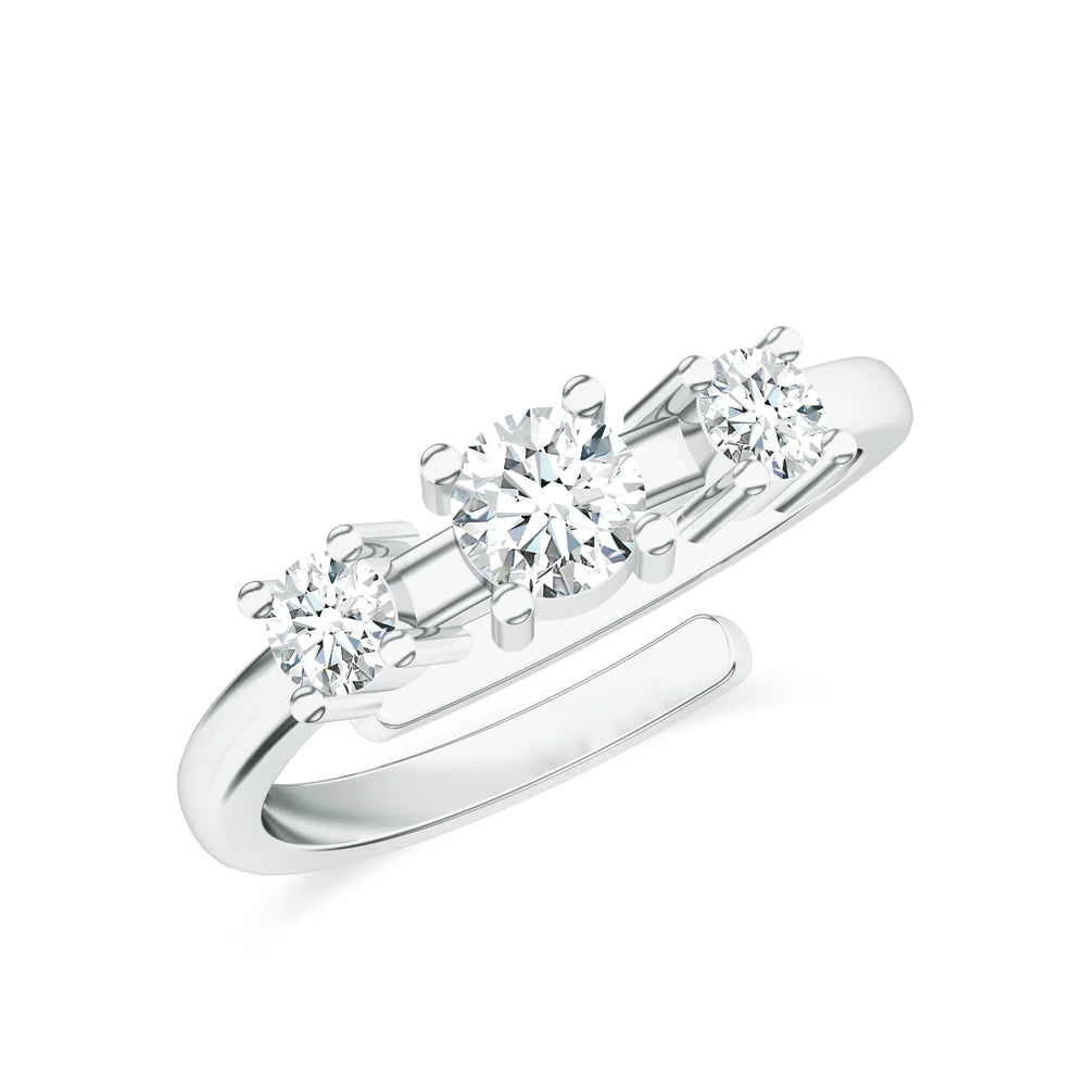 Moissanite Traditional Mangalayam 925 Sterling Silver Toe Ring For Women