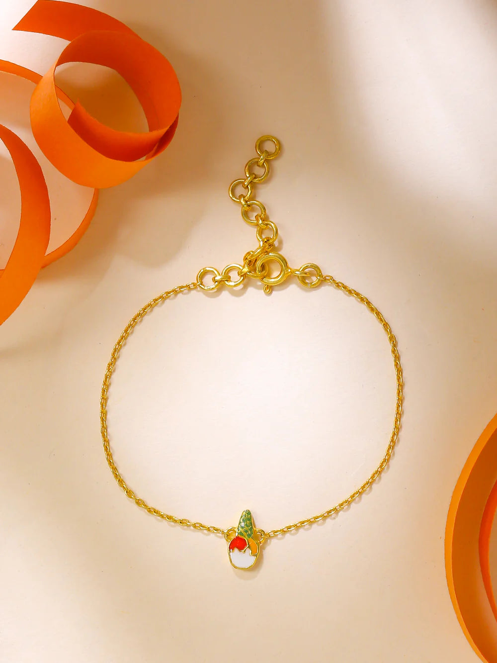 Ice Cream - 24K gold plating 925 Sterling Silver Bracelet For Kids