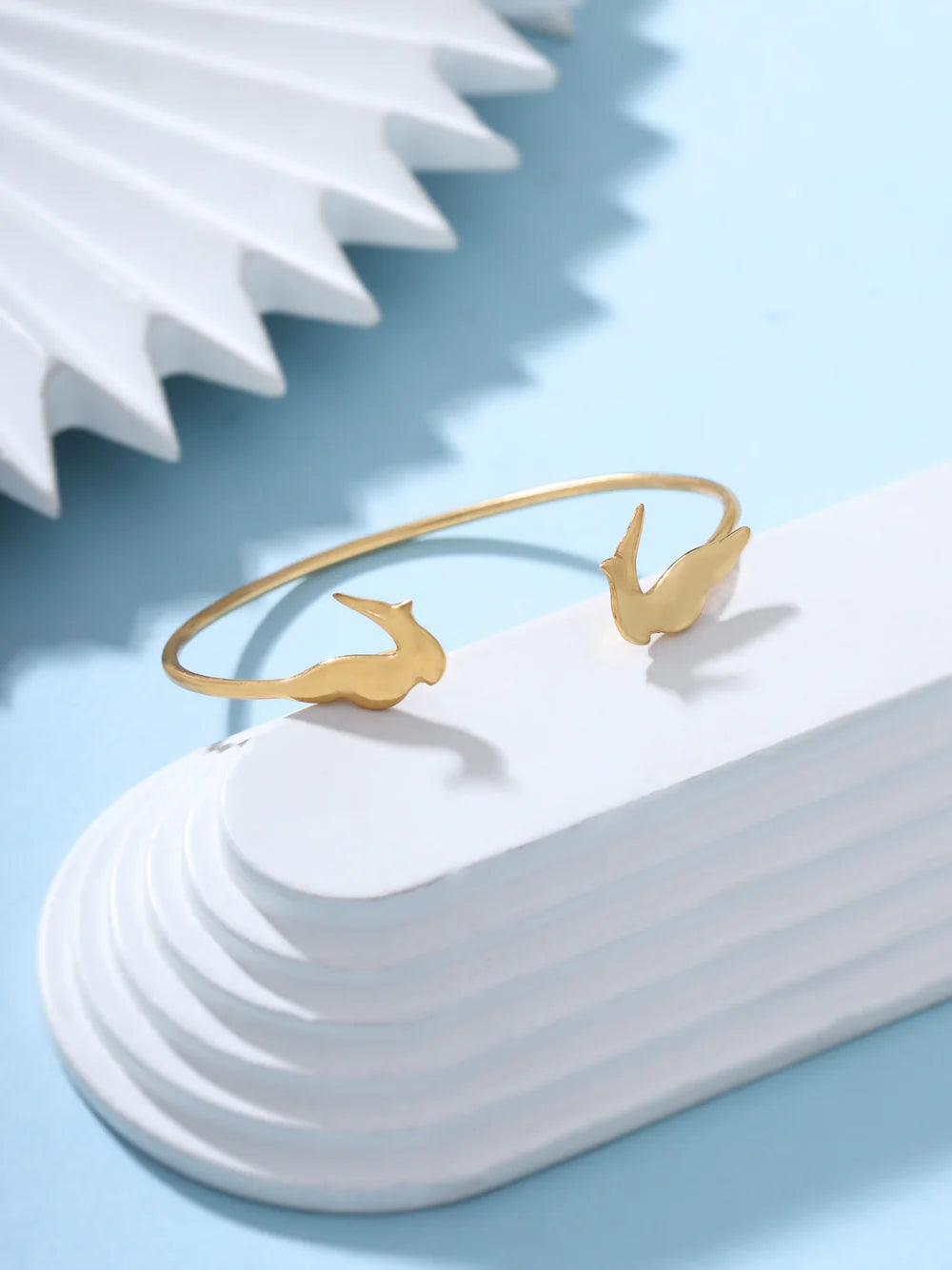24K Gold-Plated Open Spirit 925 Sterling Silver Bracelet For Women