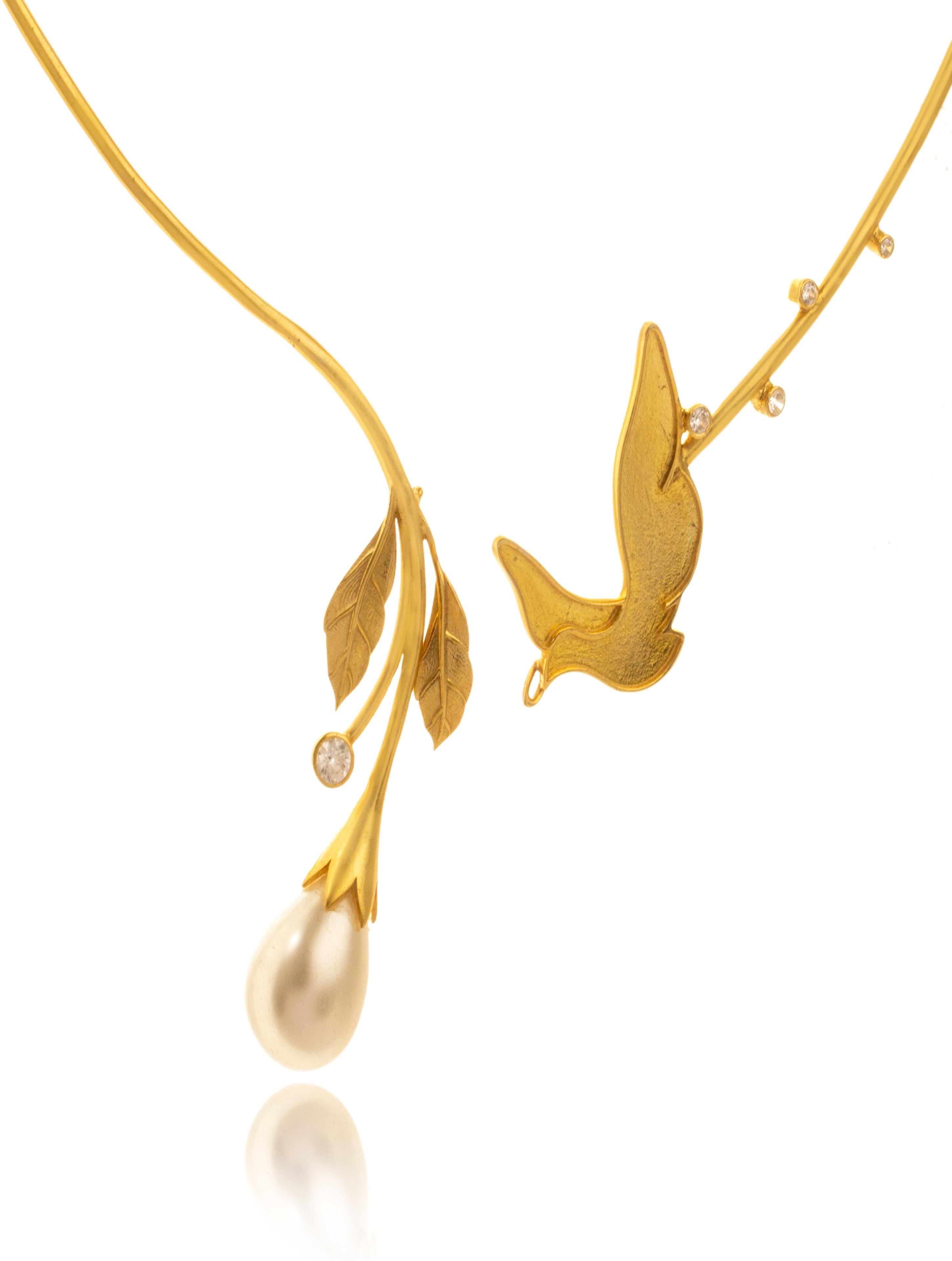 Teal Love 925 Sterling Silver Necklace in Real Rhodium For Women