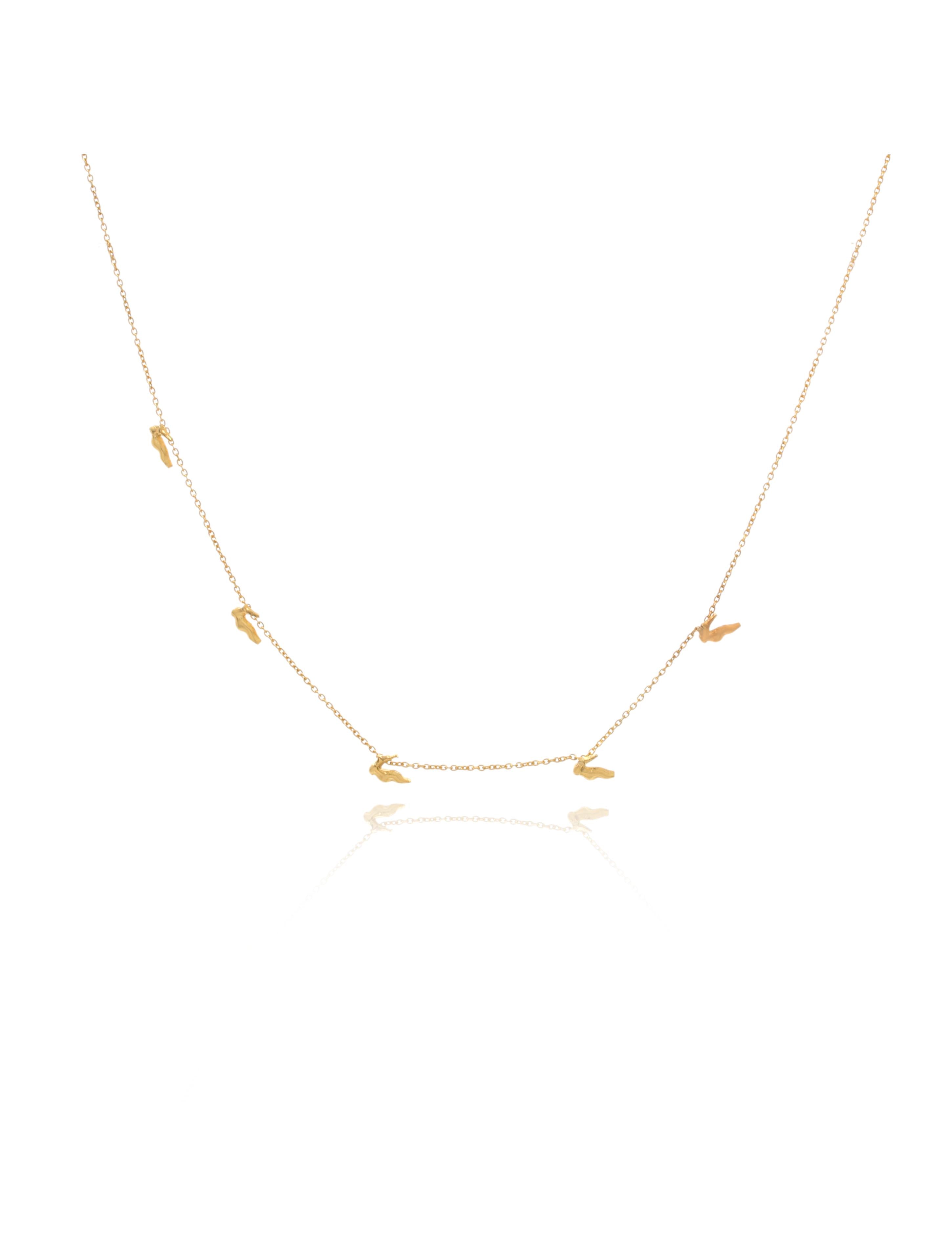 24K Gold-Plated Delicate Dove 925 Sterling Silver Necklace For Women