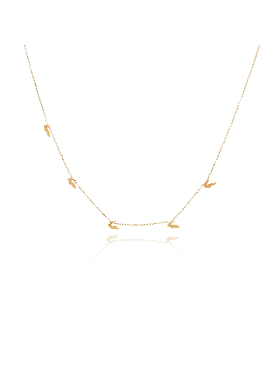 24K Gold-Plated Delicate Dove 925 Sterling Silver Necklace For Women