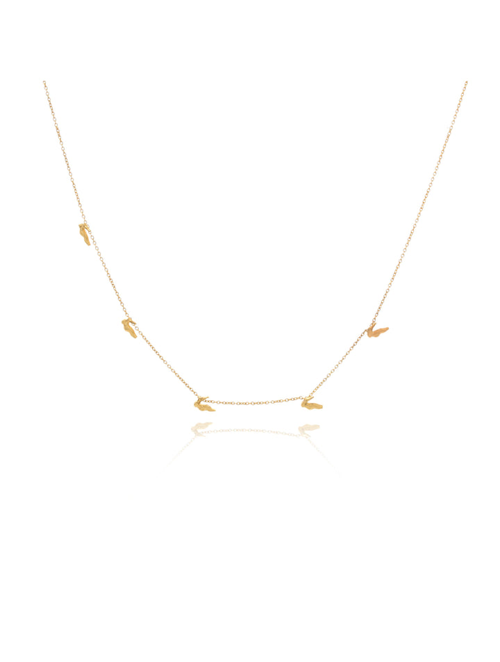 24K Gold-Plated Delicate Dove 925 Sterling Silver Necklace For Women