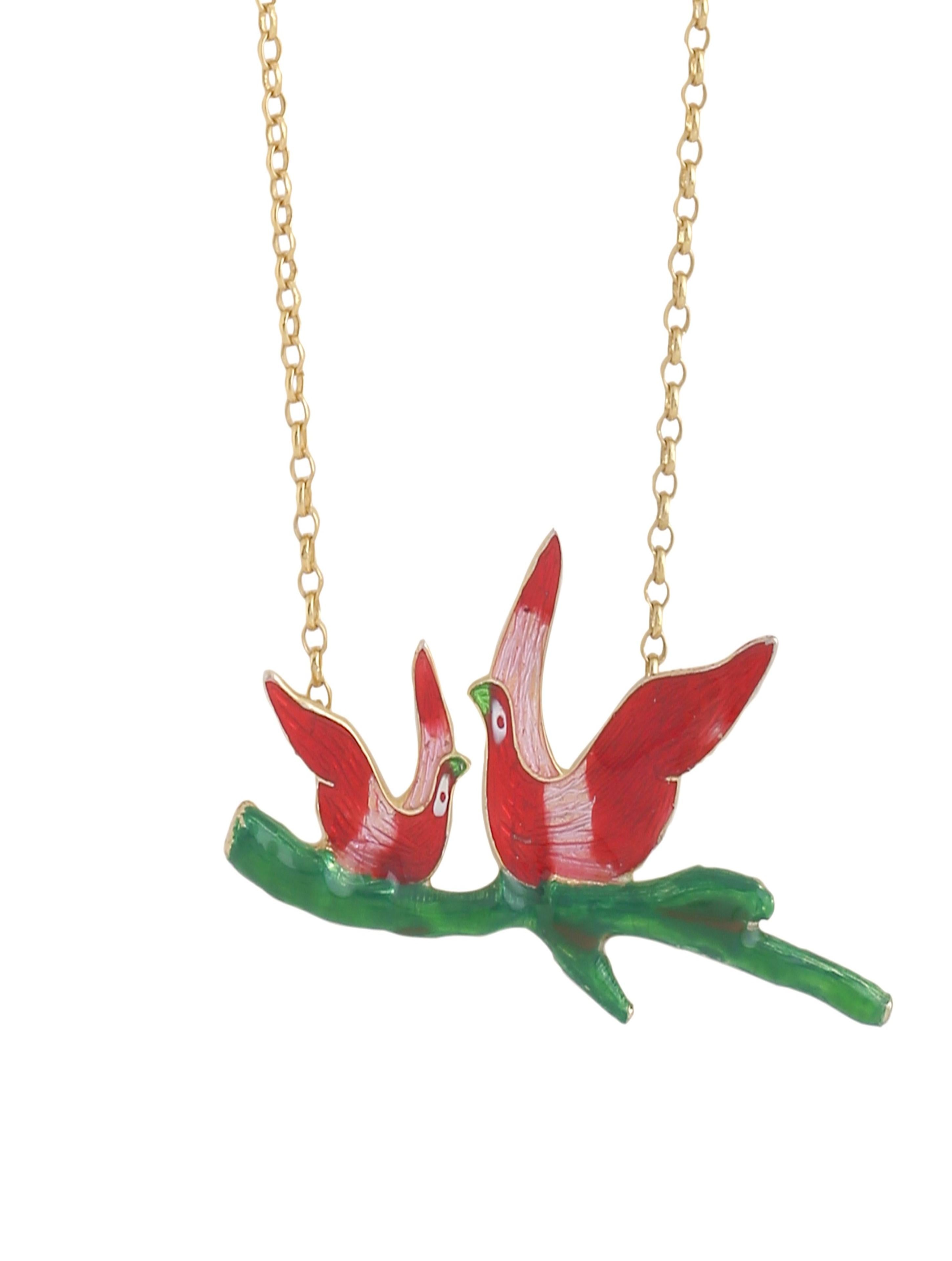 24K Gold-Plated Olive Branch 925 Sterling Silver Pendant For Women