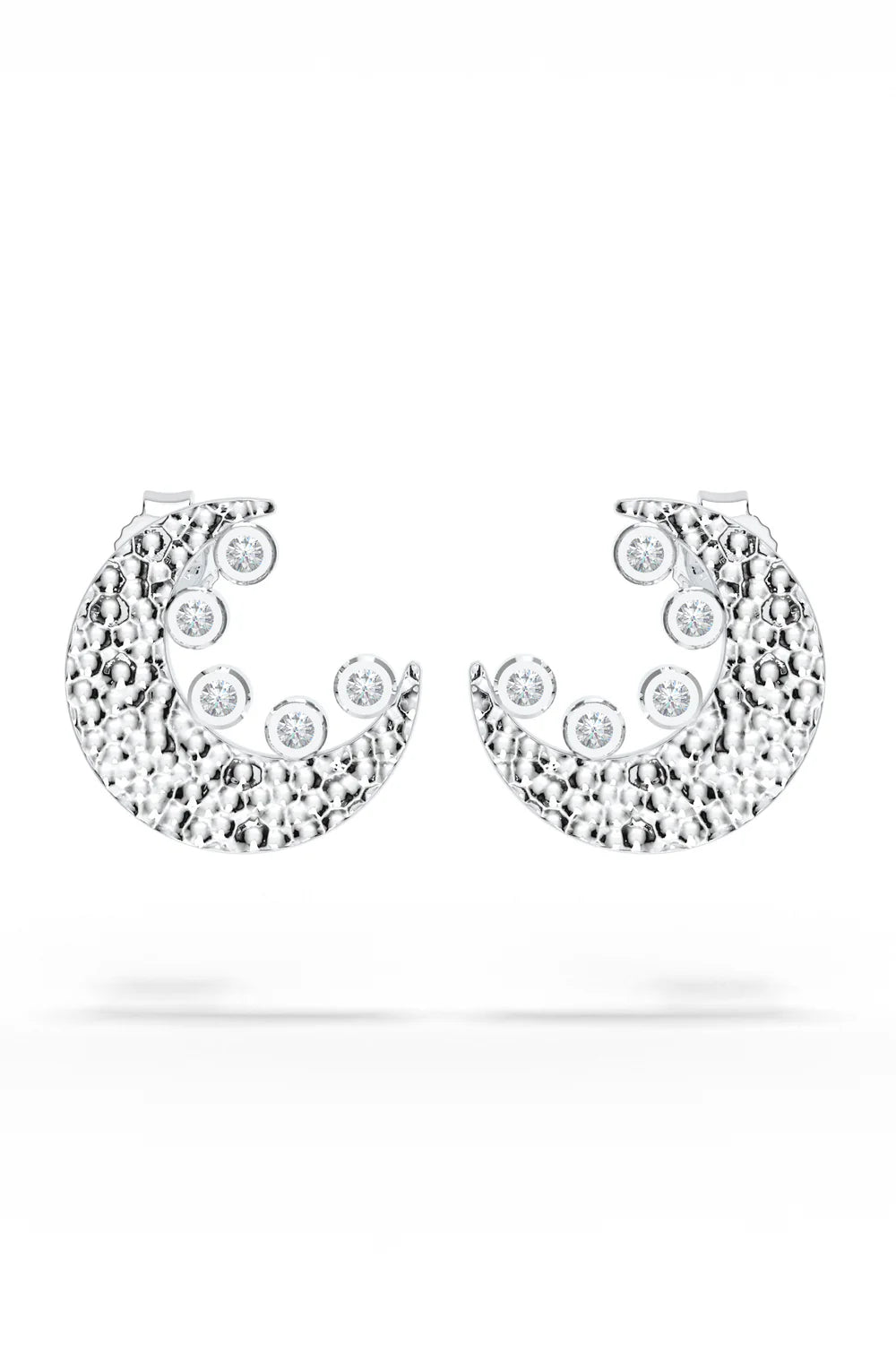 Crecent Moon Reflective Earrings