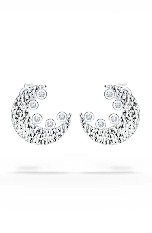 Crecent Moon Reflective Earrings