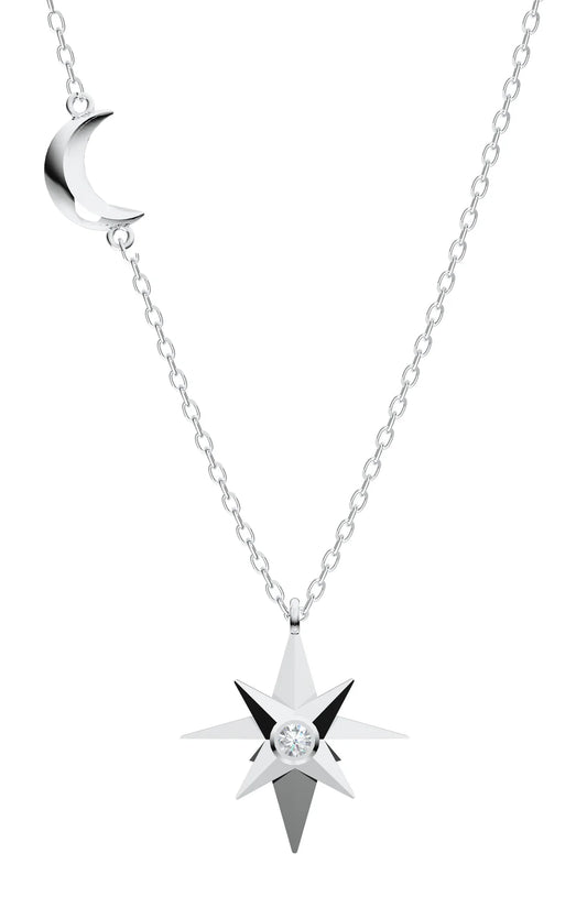 Layered Stone Moissanite Pendant
