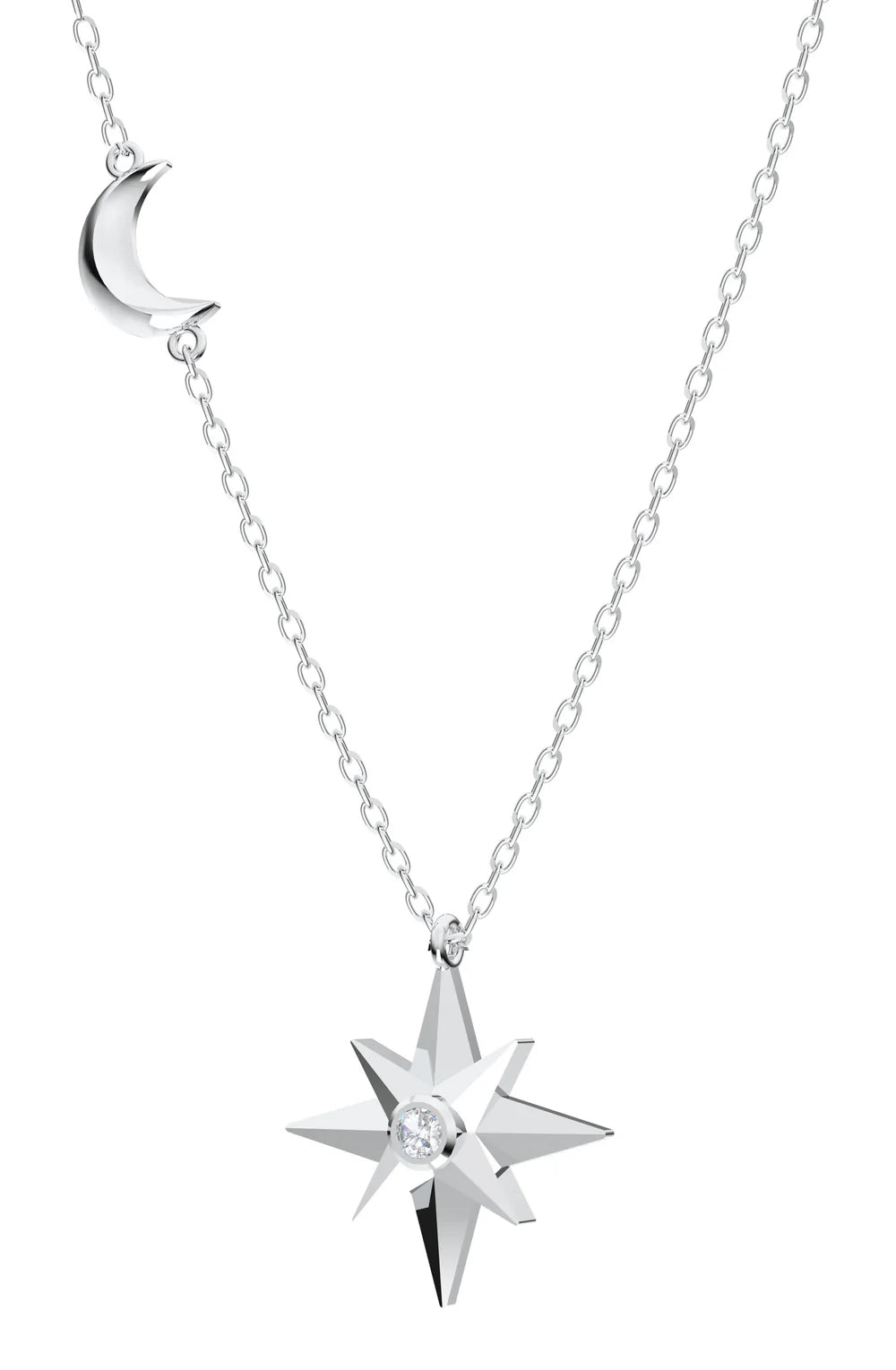 Layered Stone Moissanite Pendant